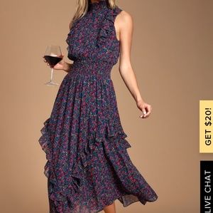 Lulus Evalina midi dress large